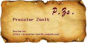 Preisler Zsolt névjegykártya